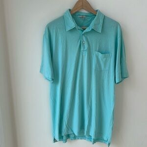 Peter Millar Men’s Pima Cotton Polo Shirt Blue XL